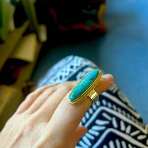 New Skinny Turquoise Cocktail Ring